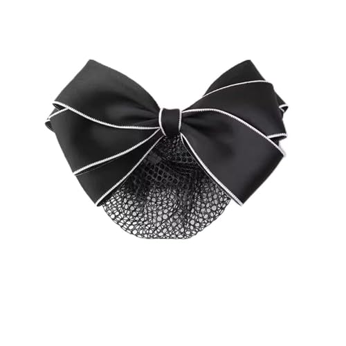 Haarnetz mit Schleife Weibliche Stewardess-Frisur, Netz-Kopfschmuck, Schleifen-Kopfschmuck Frauen Haarschmuck(Style 1) von HTYHZIMS