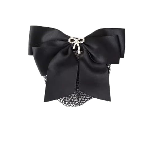 Haarnetz mit Schleife Weibliche Stewardess-Frisur, Netz-Kopfschmuck, Schleifen-Kopfschmuck Frauen Haarschmuck(Style 2) von HTYHZIMS