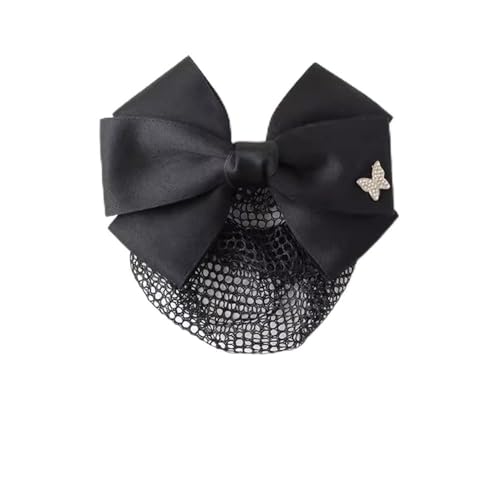 Haarnetz mit Schleife Weibliche Stewardess-Frisur, Netz-Kopfschmuck, Schleifen-Kopfschmuck Frauen Haarschmuck(Style 4) von HTYHZIMS