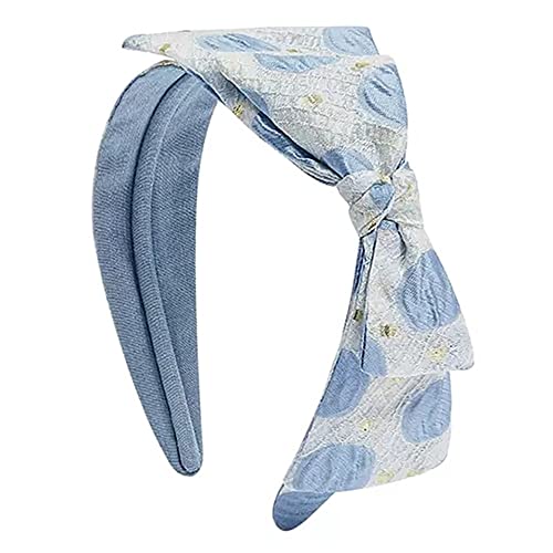 Haarreifen Damen Haarband mit gepunkteten Haarbändern for Teenager-Mädchen Haarschmuck(Blau) von HTYHZIMS