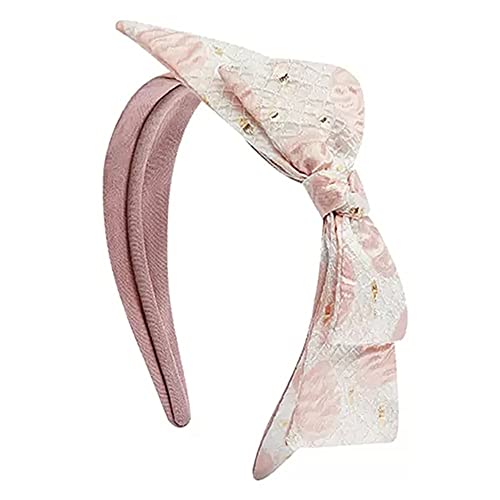 Haarreifen Damen Haarband mit gepunkteten Haarbändern for Teenager-Mädchen Haarschmuck(Rosa) von HTYHZIMS