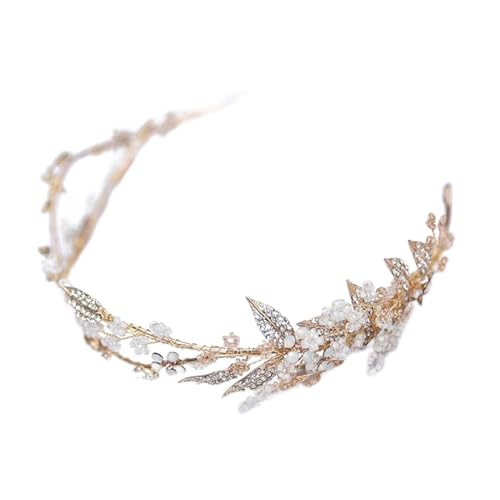 Tiara für Frauen Handgefertigter Haarschmuck aus Metalldraht mit goldener Krone for Hochzeiten für Geburtstagskrone, Erwachsene Tiara für Frauen Handgefertigter Haarschmuck aus Metalldraht mit goldener Krone for Hochzeiten für Geburtstagskrone, Erwachsene von HTYHZIMS