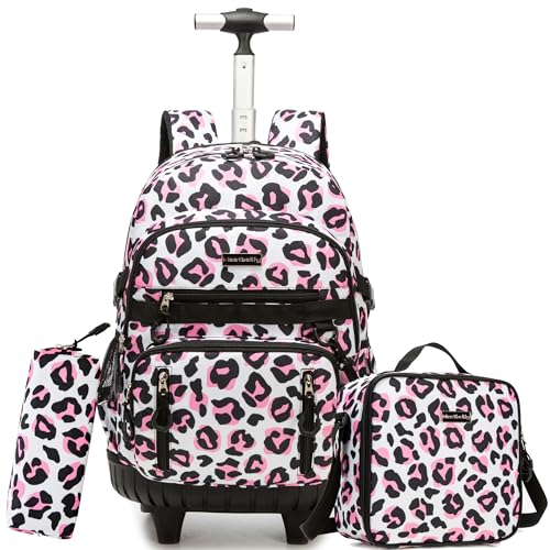 HTgroce Kinder Trolley Rucksack Schultasche Schulranzen Mädchen schultrolleys Schulrucksack Kinderkoffer School Trolley von HTgroce