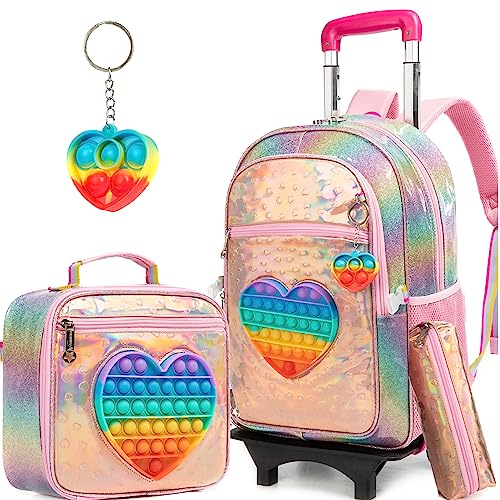 HTgroce Pop Push It Schulranzen Mit Rollen, Toy Schulranzen Trolley Pop Kinder, Fidget Trolley Rucksack Mädchen, Push Bubble Anti Stress Spielzeug Schultasche Zum Ziehen Mädchen HTgroce Pop Push It Schulranzen Mit Rollen, Toy Schulranzen Trolley Pop Kinder, Fidget Trolley Rucksack Mädchen, Push Bubble Anti Stress Spielzeug Schultasche Zum Ziehen Mädchen von HTgroce