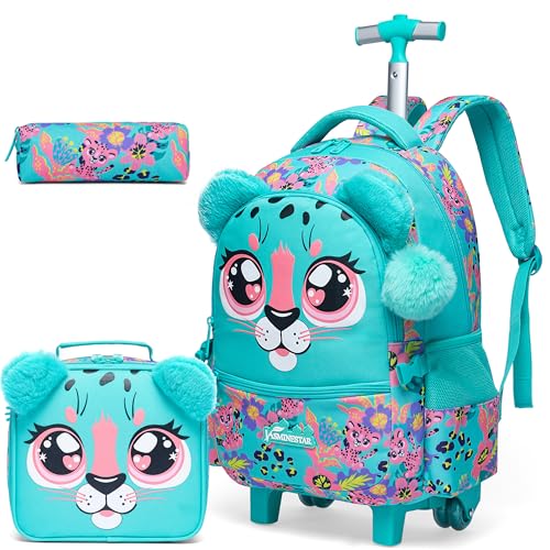 HTgroce Rucksack mit Rollen Schulranzen Trolley Mädchen 4. klasse von HTgroce