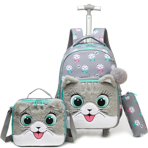 HTgroce Rucksäcke Mädchen Schultaschen Trolley, School Trolley Bag Rucksack Schulranzen Trolley 2. klasse von HTgroce