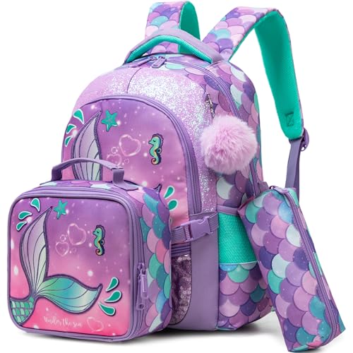 HTgroce Schulranzen Mädchen 3. klasse Schulrucksack Mädchen Schultasche School Backpack Girls von HTgroce