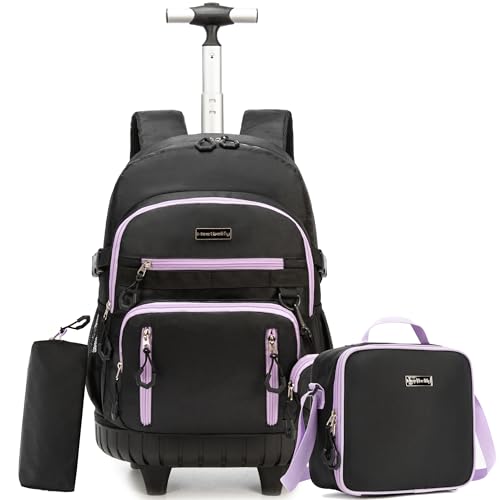 HTgroce Schulranzen Trolley Mädchen Teenager Kinder Schulranzen Mit Rollen Trolley Schulranzen Rucksack Mit Rollen Schulrucksack Trolley Schultrolley Reisetasche mit Rollen HTgroce Schulranzen Trolley Mädchen Teenager Kinder Schulranzen Mit Rollen Trolley Schulranzen Rucksack Mit Rollen Schulrucksack Trolley Schultrolley Reisetasche mit Rollen von HTgroce