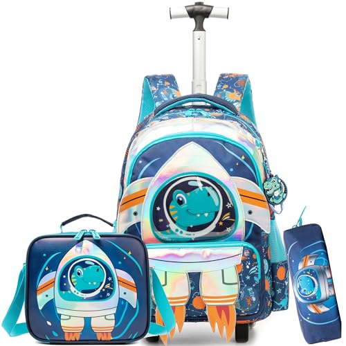 HTgroce Schulranzen mit Rollen Jungen Kinderrucksack mit Rollen Kinder Trolley Kindergarten Schulranzen Trolleytasche HTgroce Schulranzen mit Rollen Jungen Kinderrucksack mit Rollen Kinder Trolley Kindergarten Schulranzen Trolleytasche von HTgroce