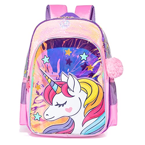 HTgroce Schultaschen Mädchen 1 klasse, Einhorn Schulrucksack Mädchen, Vorschulrucksack Mädchen a4 Schulrucksack Mädchen Schulranzen von HTgroce