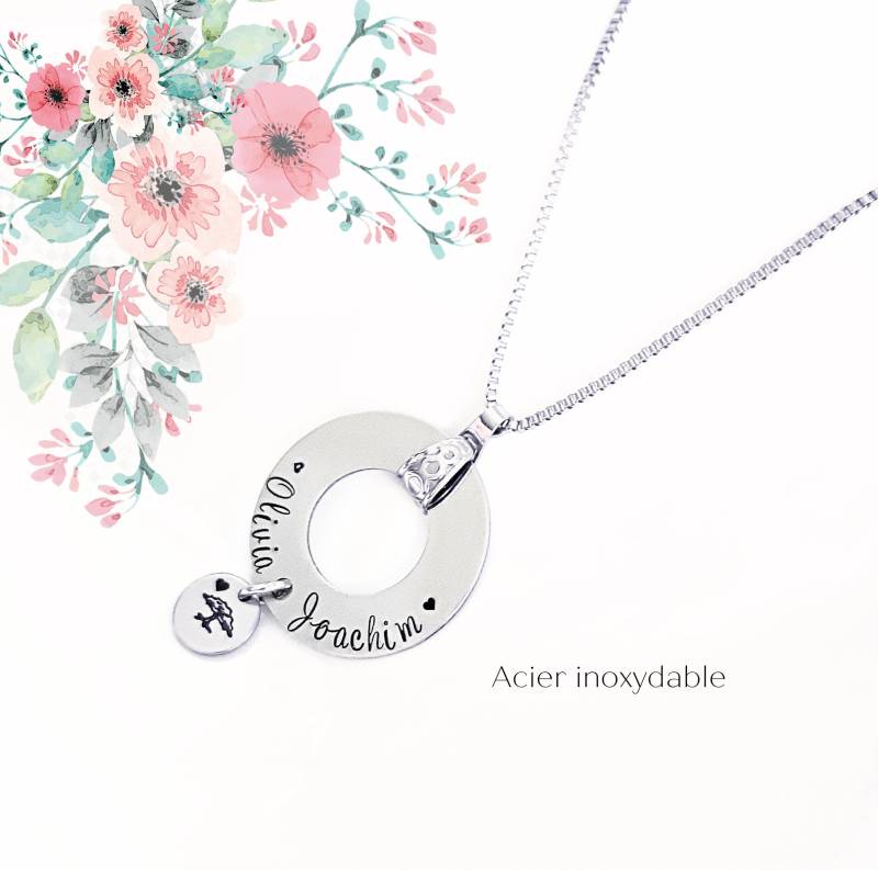 Personalisierte Halskette, Muttergeschenk, Damenhalskette, Kindername, Familienhalskette, Familienjuwel, Oma, Htc, Handarbeit von HTrottierCreative