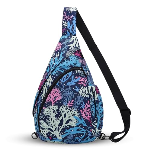 HUA ANGEL Brusttasche Crossbody Bag Damen Stylisch Breiter Gurt Leichter Rucksack Klein Wasserdicht Umhängetasche für Jungs Mädchen Outdoor Reisen Sportlich Arbeit Laufen von HUA ANGEL