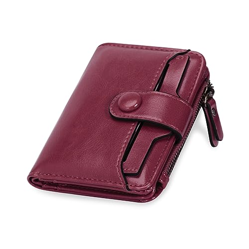 HUA ANGEL Mini Portemonnaie Damen Geldbeutel Klein Geldbörse mit Vielen Kartenfächern für Teenager Mädchen Minimalist Slim Wallet mit Münzfach von HUA ANGEL