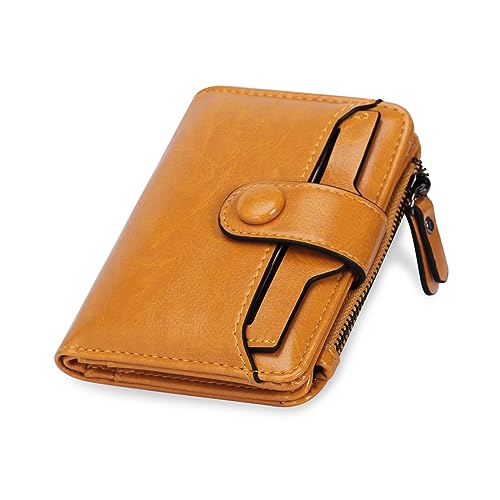 HUA ANGEL Mini Portemonnaie Damen Geldbeutel Klein Geldbörse mit Vielen Kartenfächern für Teenager Mädchen Minimalist Slim Wallet mit Münzfach von HUA ANGEL