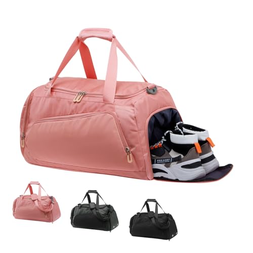 HUA ANGEL Groß Sporttasche Herren Damen mit Schuhfach und Nassfach Umhängetasche Gym Tasche Handgepäcktasche für Reisen Trainings Fitness Schwimm Fußball Sauna Weekend von HUA ANGEL