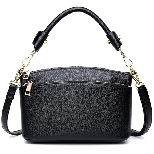 HUA ANGEL Handtasche Damen Klein Umhängetasche Damen mit 3 Reißverschluss Fächer Elegante PU Leder Handytasche Henkeltaschen Crossbody Abendtasche Hochzeit Shopping Ausgehen von HUA ANGEL