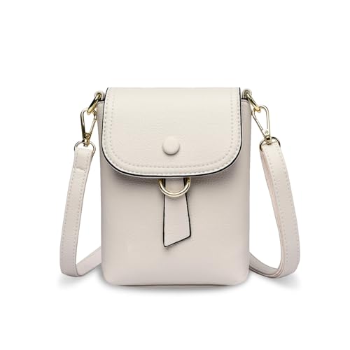 HUA ANGEL Kleine UmhäNgetasche Damen FüR Handy Und Geldbeutel Groß 7.5 Zoll Anti Diebstahl Ledertasche UmhäNgetasche Handytasche Elegant Met ReißVerschluss FäCher FüR Hochzeit Reisen Sport von HUA ANGEL