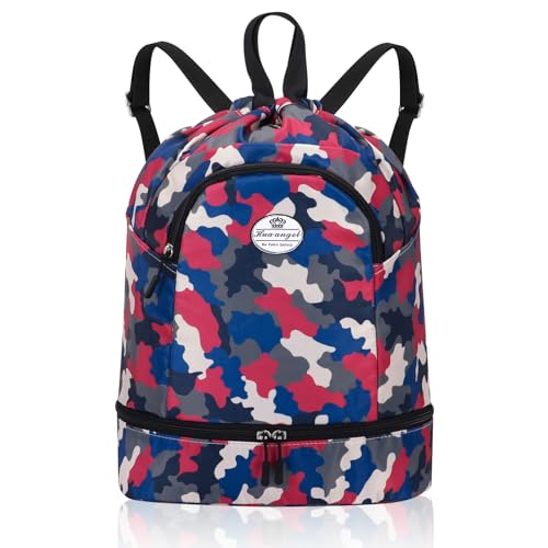 HUA ANGEL Leichter Rucksack Mit Kordelzug Sportrucksack Damen Mit Schuhfach Und Nassfach Wasserdichter Beutel Mit Kordelzug Für Reise Schwimm Training Beach Yoga Basketball FußBall HUA ANGEL Leichter Rucksack Mit Kordelzug Sportrucksack Damen Mit Schuhfach Und Nassfach Wasserdichter Beutel Mit Kordelzug Für Reise Schwimm Training Beach Yoga Basketball FußBall von HUA ANGEL