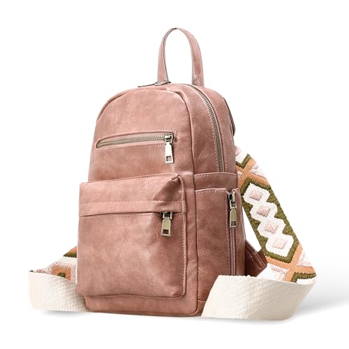 HUA ANGEL Mini Rucksack Damen Klein Crossbody Stylischer Damen Cityrucksack mit abnehmbarem Riemen Praktische Brusttasche mit ipad Fach für moderne Frauen HUA ANGEL Mini Rucksack Damen Klein Crossbody Stylischer Damen Cityrucksack mit abnehmbarem Riemen Praktische Brusttasche mit ipad Fach für moderne Frauen von HUA ANGEL