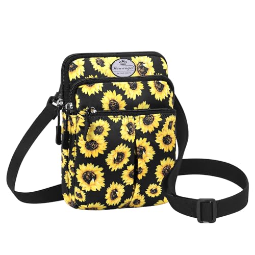 HUA ANGEL Mini Umhängetaschen kleine Handytaschen für Damen und Herren Sport Bauchtasche stylish hüfttasche mit Reißverschluss wasserdicht Stoff Gürteltasche mit vielen Fächern Für Reisen von HUA ANGEL