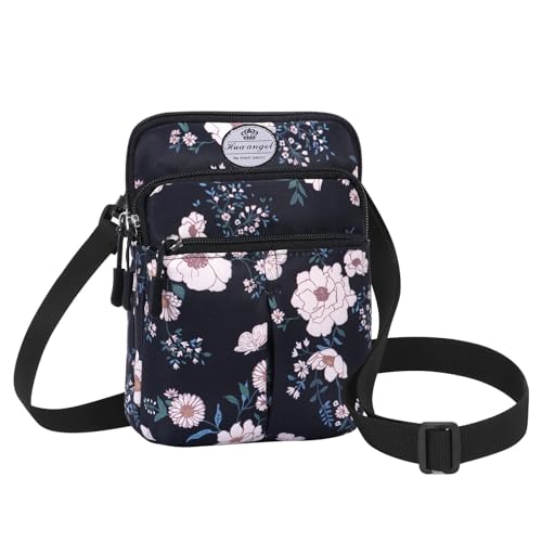 HUA ANGEL Mini Umhängetaschen kleine Handytaschen für Damen und Herren Sport Bauchtasche stylish hüfttasche mit Reißverschluss wasserdicht Stoff Gürteltasche mit vielen Fächern Für Reisen von HUA ANGEL