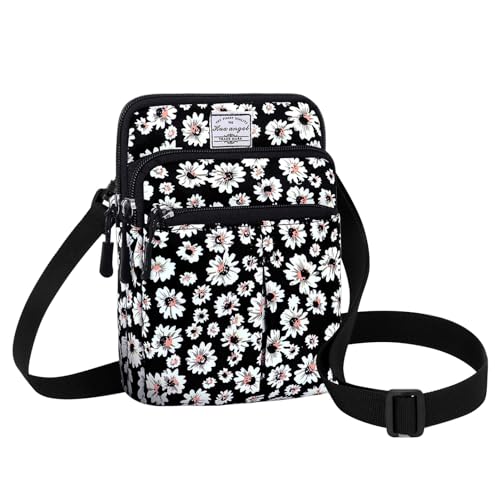 HUA ANGEL Mini Umhängetaschen kleine Handytaschen für Damen und Herren Sport Bauchtasche stylish hüfttasche mit Reißverschluss wasserdicht Stoff Gürteltasche mit vielen Fächern Für Reisen von HUA ANGEL