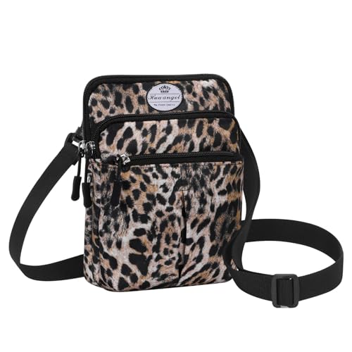 HUA ANGEL Mini Umhängetaschen kleine Handytaschen für Damen und Herren Sport Bauchtasche stylish hüfttasche mit Reißverschluss wasserdicht Stoff Gürteltasche mit vielen Fächern Für Reisen von HUA ANGEL