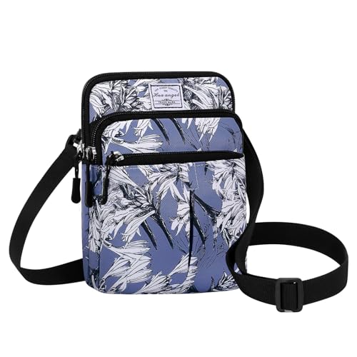 HUA ANGEL Mini Umhängetaschen kleine Handytaschen für Damen und Herren Sport Bauchtasche stylish hüfttasche mit Reißverschluss wasserdicht Stoff Gürteltasche mit vielen Fächern Für Reisen von HUA ANGEL