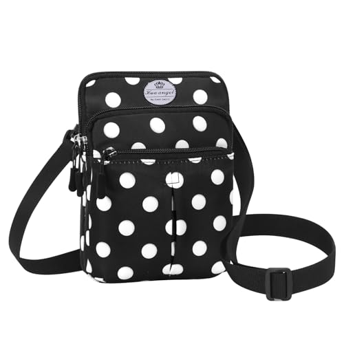 HUA ANGEL Mini Umhängetaschen kleine Handytaschen für Damen und Herren Sport Bauchtasche stylish hüfttasche mit Reißverschluss wasserdicht Stoff Gürteltasche mit vielen Fächern Für Reisen von HUA ANGEL