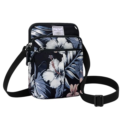 HUA ANGEL Mini Umhängetaschen kleine Handytaschen für Damen und Herren Sport Bauchtasche stylish hüfttasche mit Reißverschluss wasserdicht Stoff Gürteltasche mit vielen Fächern Für Reisen von HUA ANGEL