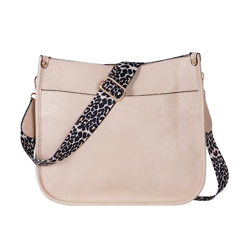 HUA ANGEL Mittelgross Schultertasche Damen PU Leder Klein Arbeitstasche Damen UmhäNgetasche Handtasche Damen Viele FäCher Con Breiter Gurt Elegant für Büro Reisen Einkaufen von HUA ANGEL