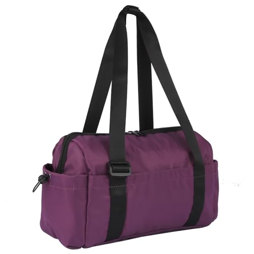 HUA ANGEL Sporttasche Klein Leicht Mini Turntasche Damen mit Nassfach Stoff Handtasche Stadt Mädchen mit Mehrere Taschen für Schwimmen Fitness Yoga Trainings Strand Tanzen von HUA ANGEL