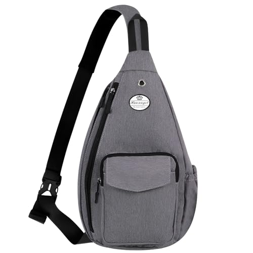 HUA ANGEL Stylisch Brusttasche Crossbody Bag Leichter Rucksack Damen Heren Wasserdicht Sling Bag Brusttasche UmhäNgetasche Mit Flaschenfach FüR Reisen Sportlich Wandern von HUA ANGEL