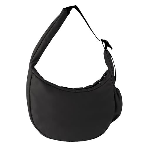 HUA ANGEL Damen Umhängetasche Handtasche Elegant Halfmoon Bag Leichte Crossbody Tasche Stoff mit Mehreren Taschen kleine Hobo für Shopping Theater Verabreden Ausgehen Everyday von HUA ANGEL