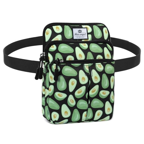 HUA ANGEL Multifunktionale Bauchtasche für Damen & Herren - Leichte wasserdichte Hüfttasche mit 3 Reißverschlussfächern, verstellbarem Schultergurt, perfekt zum Laufen, Walken, Sport & Reisen, Avocado HUA ANGEL Multifunktionale Bauchtasche für Damen & Herren - Leichte wasserdichte Hüfttasche mit 3 Reißverschlussfächern, verstellbarem Schultergurt, perfekt zum Laufen, Walken, Sport & Reisen, Avocado von HUA ANGEL