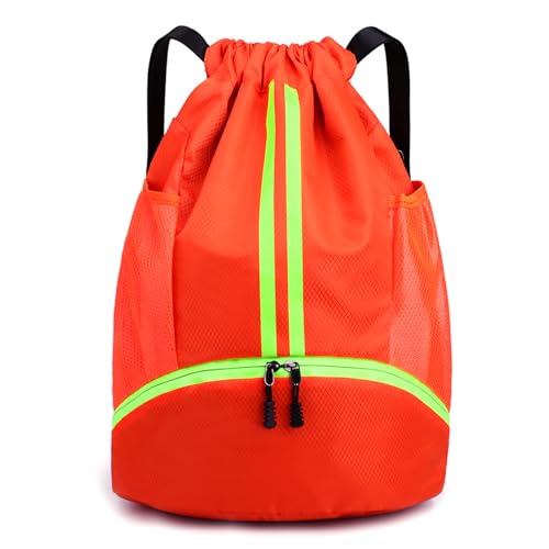 HUA ANGEL Wasserdicht Turnbeutel Kordelzug Rucksack Sporttasche Groß Rucksack Kordelzug Tagesrucksack mit Schuhfach für Damen Herren Alltag Outdoor Freizeit Yoga Schule Strand Schwimmen Wandern von HUA ANGEL