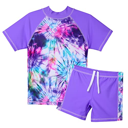 HUAANIUE Teenager 2 Stück Bademode Shorts Mädchen Badeanzug 3-14Y Kinder rosa Bademode Sommer Strand Badebekleidung für Mädchen Outfit Sonnenanzug von HUAANIUE