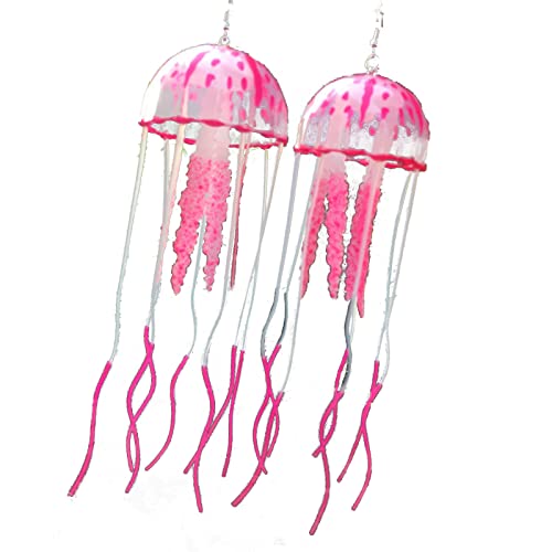 2 PCs Air Quallen Silikonohrringe Handgefertigt Übertriebene Quasten Dangle Ohrringe Zum Geburtstagsgeschenk von HUAANYA