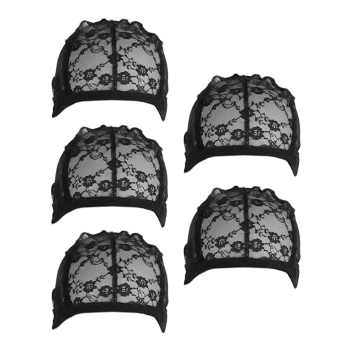 5pcs Lace Perücken Caps Meshes Mit Elastischen Gurten Und Blumenkern Für Praktische Und Komfortable Perücken Die Frauen Perücken Kappen Haarstyling Accessoires Machen von HUAANYA