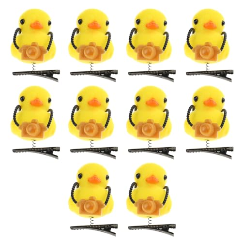 10pcs Modische Kinder Duck Haarnadel Süße Clip 3D Headset Haarnadel Cartoon Lustige Entengbill Clip Frauen Kopfbedeckung von HUAANYA