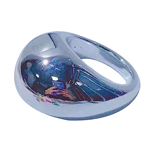 HUAANYA 2023 Bunte Ovale Geometrische Mode Finger Ringe Harzringe Schmuck Geschenk Auffällig Statement Stücke von HUAANYA