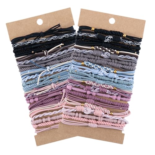 HUAANYA 24pcs Multifauntal Handgefertigtes Weave Hair Elastics Mode Hair Accessoires Frauen Haarbindungen Für Verschiedene Anlässe Geeignet von HUAANYA