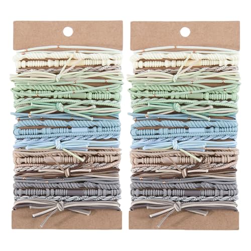 HUAANYA 24pcs Multifauntal Handgefertigtes Weave Hair Elastics Mode Hair Accessoires Frauen Haarbindungen Für Verschiedene Anlässe Geeignet von HUAANYA