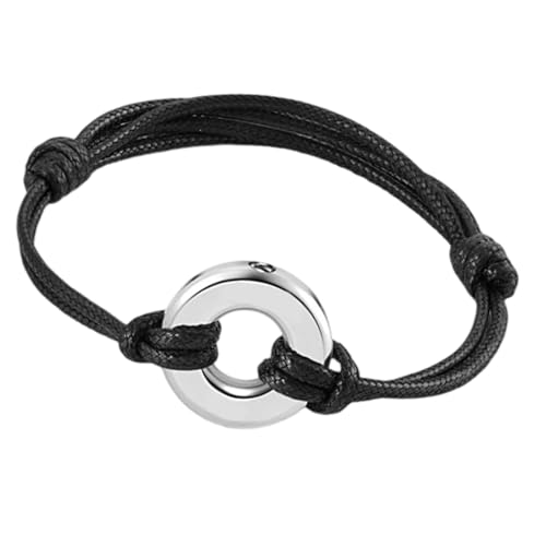 HUAANYA Aschehalter Armband Mit Verborgenen Parfums Fläschchen Bequeme PU Lederseile Armband Verstellbare Länge Handchain von HUAANYA