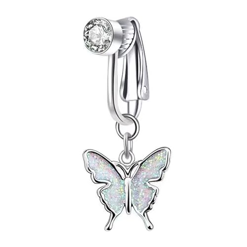HUAANYA Bequem Kein Durchdringender Bauchnabel Clip Stilvolle Ringe Frauen Körperschmuck Mode Accessoire Für Partys von HUAANYA