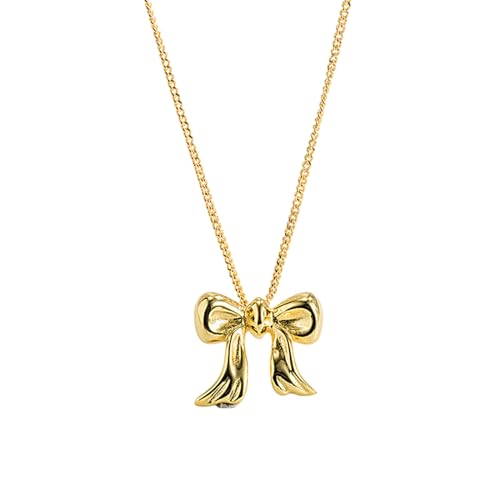 HUAANYA Eleganter Schmetterling Halskette Handgefertigtes Bogenknoten Anhänger Choker Metall Bogen Schlangekette Kettenschmuck Für Partys Und Daten HUAANYA Eleganter Schmetterling Halskette Handgefertigtes Bogenknoten Anhänger Choker Metall Bogen Schlangekette Kettenschmuck Für Partys Und Daten von HUAANYA
