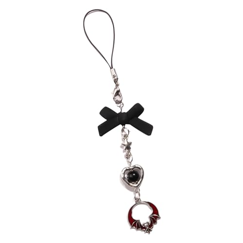 HUAANYA Elegantes Telefon Charme Gothic Heart Schlüsselbund Anhänger Modische Telefon Lanyard Legierung Acrylmaterial Für Party Daily Wear Mode Lanyard HUAANYA Elegantes Telefon Charme Gothic Heart Schlüsselbund Anhänger Modische Telefon Lanyard Legierung Acrylmaterial Für Party Daily Wear Mode Lanyard von HUAANYA