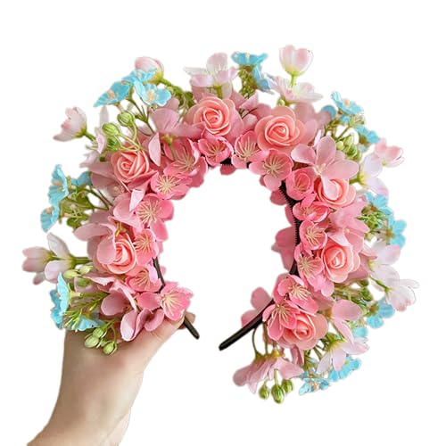 Ethnische Kopfbedeckung Blumenhaar Accessoire Stilvolle Frauen Blumenhaarband Geschmücktes Haarnadel Schmücken Für Versammlungen von HUAANYA