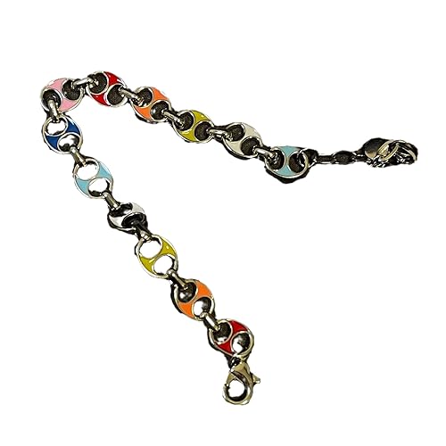 HUAANYA Frauen Runde Perlen Blumen Legierung Armbänder Kalten Hip Hop Trend Schwein Nase Armchen Süßes Temperament Schmuck Schmuck von HUAANYA