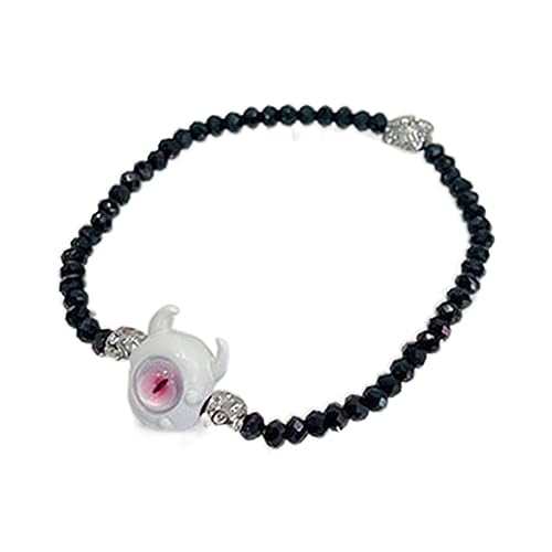 HUAANYA HIP HOP Trend Verstellbare Armbänder Schwarze Reisperle Kleine Armbänder Cool Girl Temperament Mode Schmuck von HUAANYA